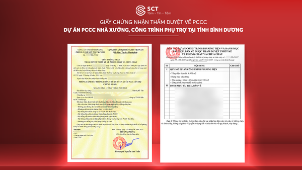  DỰ ÁN THẨM DUYỆT PCCC VỀ LĨNH VỰC SẢN XUẤT ĐỒ GỖ l SCT HOLDING 