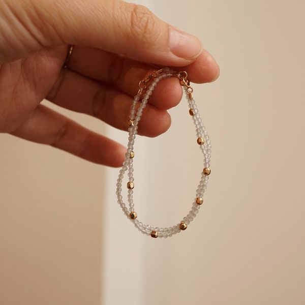 AAA Brazilian Aquamarine Round Gemstone Beads Bracelet - 6-12mm Stretch Bangle Blue