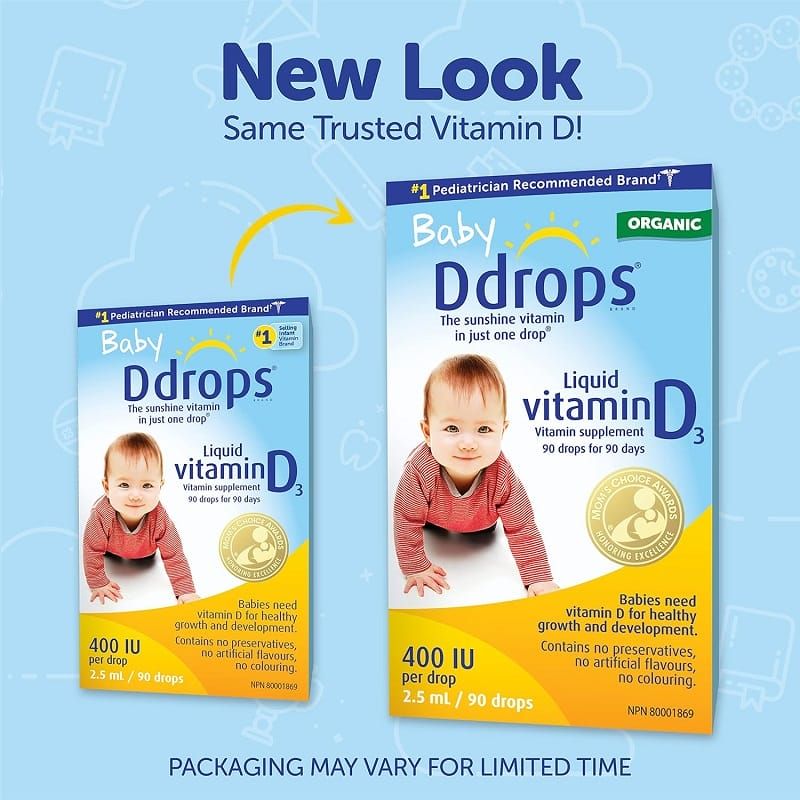 D Drops Baby Organic Liquid Vitamin D3 400IU - Bổ Sung Vitamin D3 Cho Trẻ Sơ Sinh