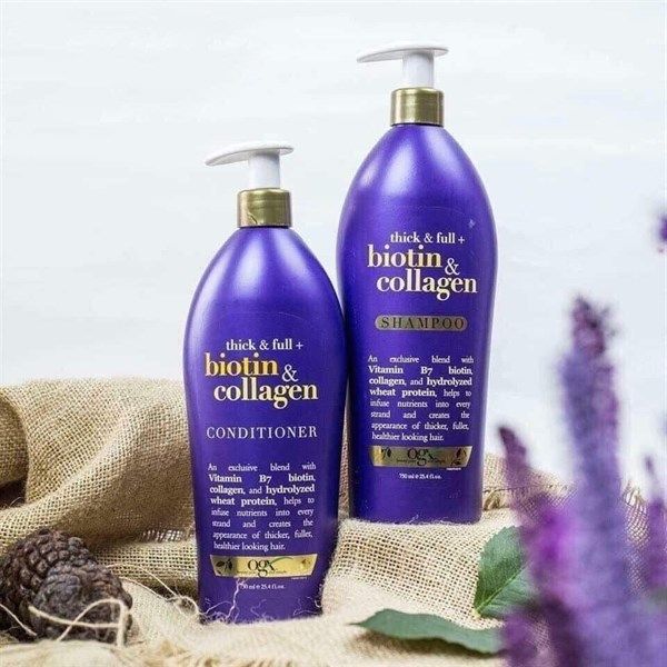 Bộ DẦU GỘI VÀ XẢ THICK & FULL BIOTIN COLLAGEN 750ml chính hãng Mỹ 100%