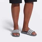  Dép Adidas Adilette Aqua Màu Xám Sọc Trắng 