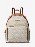  Balo Michael Kors MK Adina Medium Zip Backpack Màu Trắng Vani Logo 