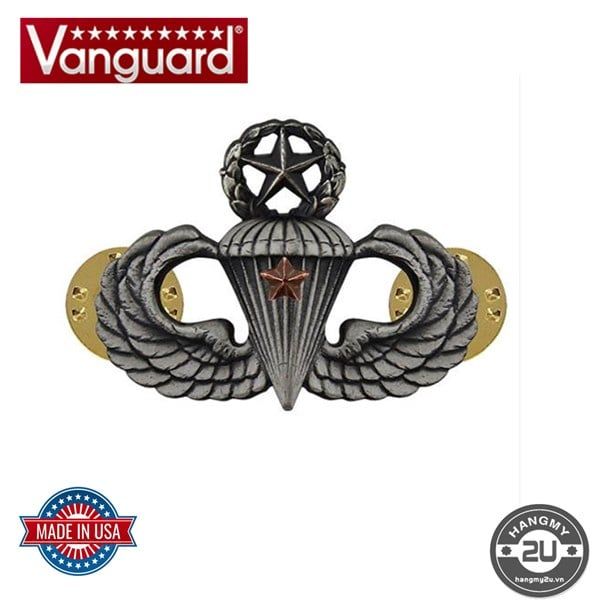 Pins Vanguard Master Cấp 1 -Cánh Dù Combat Wings- Mạ Bạc