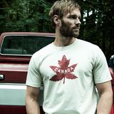  Áo Thun Red Canoe LOGO Canada Màu Trắng Kem Made in Canada 100% Cotton 