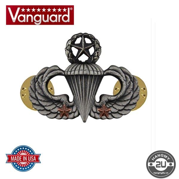 Pins Vanguard Master Cấp 2 -Cánh Dù Combat Wings- Mạ Bạc