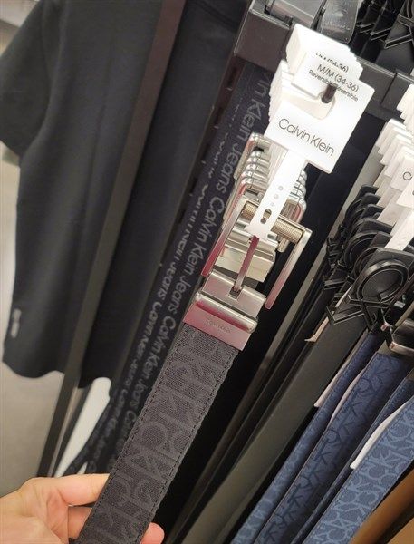 Thắt Lưng Calvin Klein Hai Mặt Da Và Bố Hàng Nhập Từ Mỹ