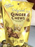  Kẹo gừng dẻo Original Ginger Chews 113g Giảm Cảm Giác Say Tàu Xe, Làm Ấm Bao Tử - EDS Hàng Mỹ 