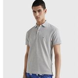  Áo Thun Tommy Hilfiger, Cổ Polo, Regular Fit, Màu Xám Nhạt, Logo Nhỏ Trước Ngực 