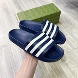  Dép Adidas Adilette Aqua Slide Màu Xanh Đen Sọc Trắng 