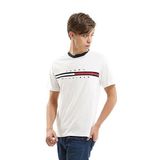  Áo Thun Ngắn Tay Cổ Tròn Tommy Hilfiger Màu Trắng Essential Flag Logo Ngang Ngực 