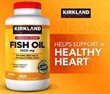  Viên nang Uống Dầu Cá Kirkland Signature Fish Oil 1000mg 400 viên date 2025 