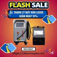 Máy hàn laser mini Riland HRLASER 1200W Có thể cho hàn liên tục hoặc hàn xung, tốc độ hàn nhanh gấp 2 -10 lần.