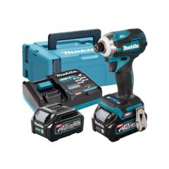 Máy bắn vít chuyên vít dùng pin Makita TD001GM201 Lực siết tối đa lên đến 220Nm. Được trang bị 2 pin 4.0Ah và sạc nhanh