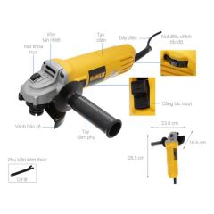 Máy mài góc Dewalt DWE4119-B1 Công suất đạt 950W cho tốc độ không tải tối đa 11000 vòng/phút