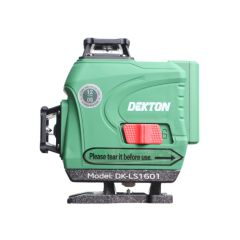 Máy cân bằng laser Dekton DK-LS1601 Máy 16 tia xanh. Máy sử dụng nút bấm cảm ứng trên thân máy, có chức năng khóa tia, chớp tia