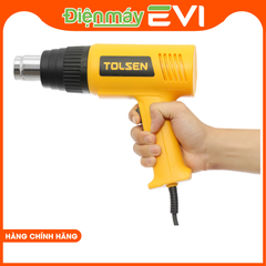 Máy khò hơi nóng TOLSEN 79100 2000W Có 2 mức lưu lượng gió với cấp 1 là 300 lít/phút, cấp 2 đạt 500 lít/phút, 2 mức nhiệt độ ở cấp 1 là 350°C trong khi cấp 2 cho 550°C