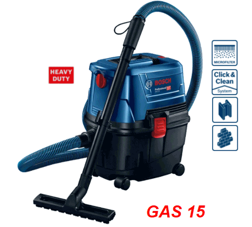  Máy hút bụi khô và ướt Bosch GAS 15 (06019E50K0) 