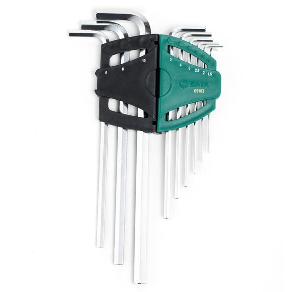 Bộ lục giác đầu bằng dài 9 chi tiết SATA 09103