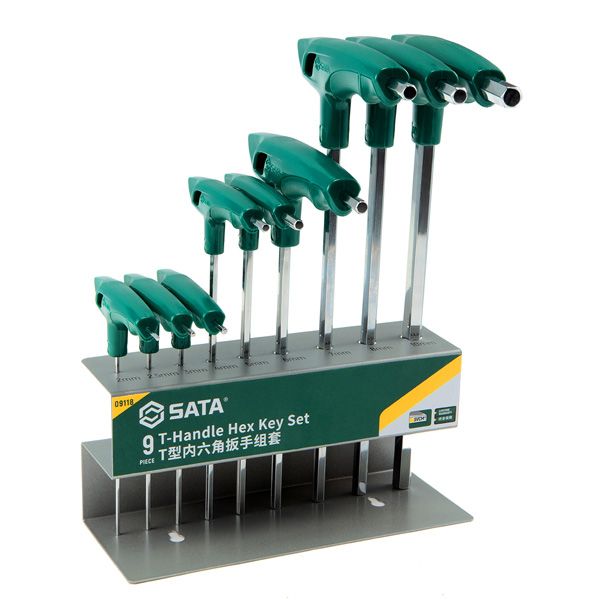 Bộ lục giác chữ T đầu bằng 9 chi tiết SATA 09118