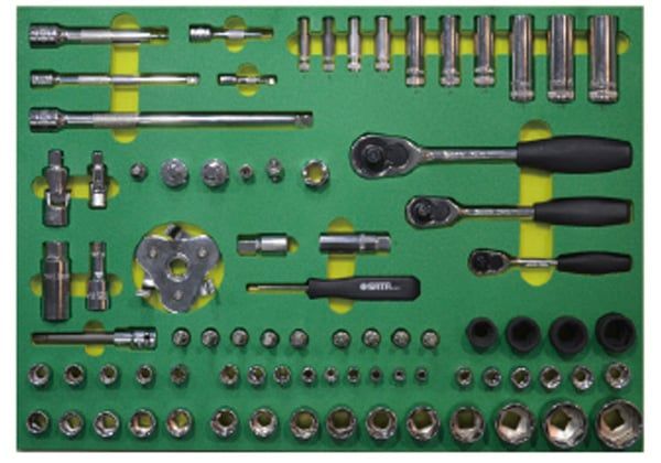 Bộ dụng cụ cơ bản bảo trì xe ô tô 121 chi tiết SATA 09922
