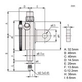  Đồng hồ so cơ khí Mitutoyo 1040A (0-3.5mm/0.01mm) 