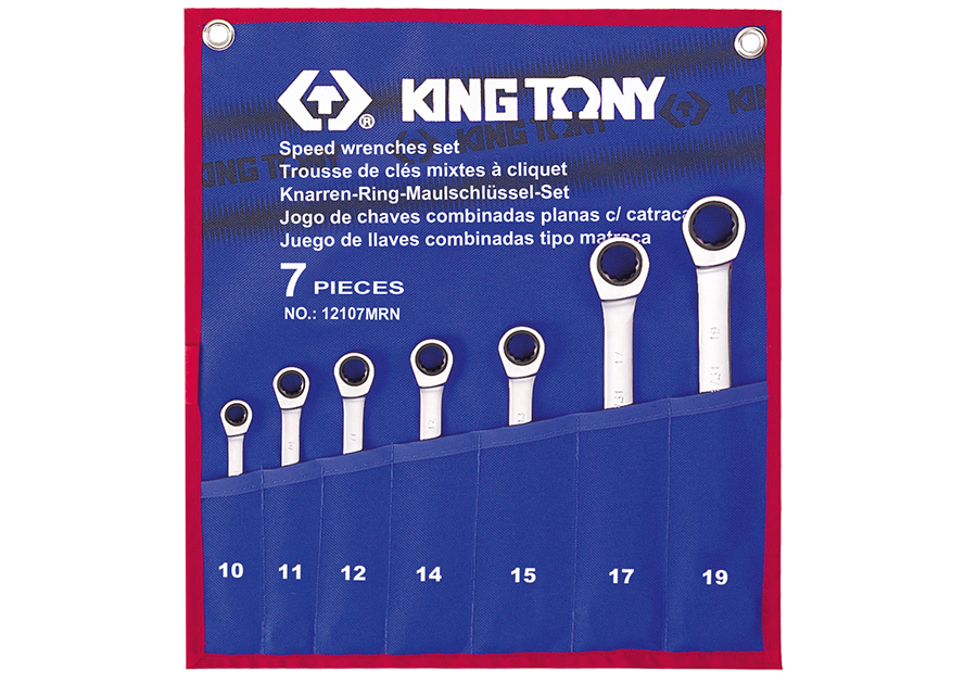  Bộ khóa vòng miệng tư động 7 cái Kingtony 12107MRN (10-19mm) 