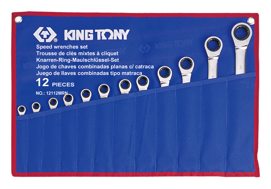  Bộ khóa vòng miệng tư động 12 cái Kingtony 12112MRN (8-24mm) 