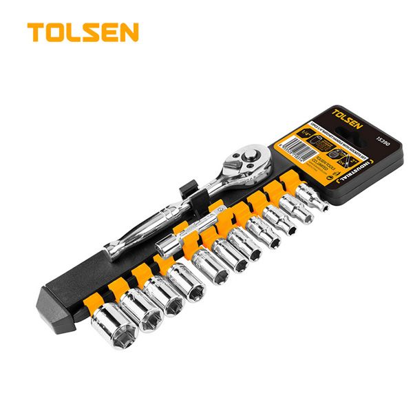 Bộ tuýp công nghiệp 1/4 inch 13 chi tiết Tolsen 15390