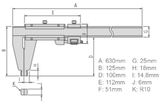  Thước cặp cơ Mitutoyo 160-151 (0-18/0-450mm/0.02mm) 