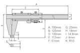  Thước cặp cơ Mitutoyo 160-153 (0-24/0-600mm/0.02mm) 