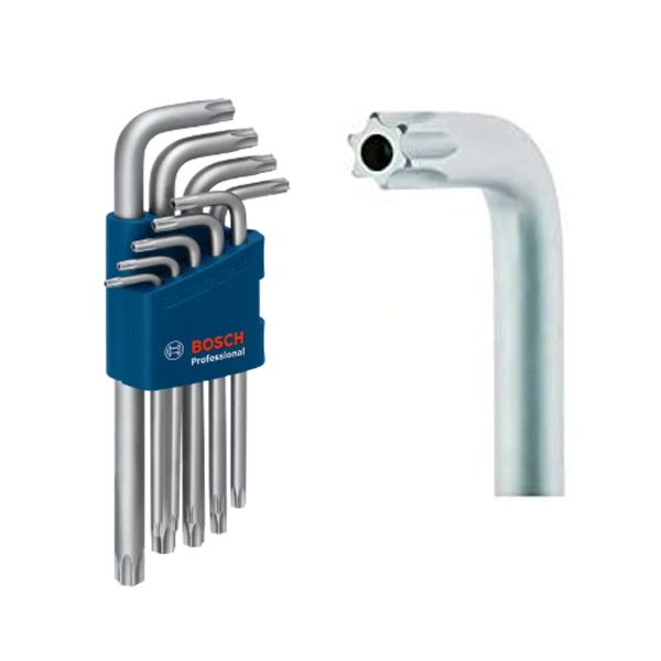 Bộ lục giác bông 9 chi tiết T10-T50 Bosch 1600A01TH4