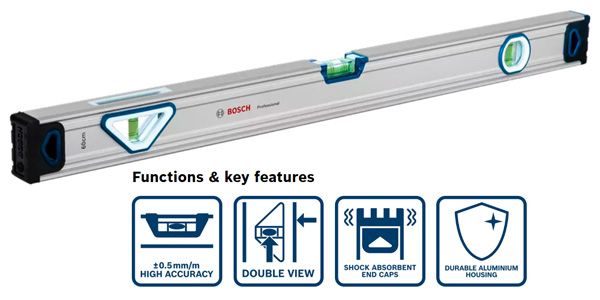 Thước thủy 60cm Bosch 1600A01V3Y
