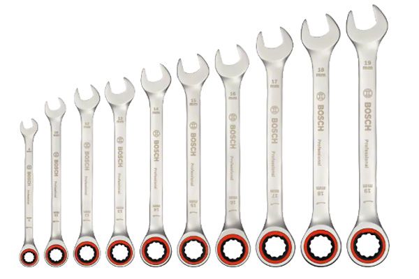 Bộ cờ lê tự động 10 món thép trắng Bosch 1600A02AU0