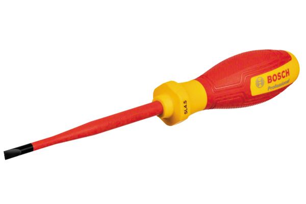 Tua vít cách điện VDE dẹp SL4.5mm Bosch 1600A02NC2