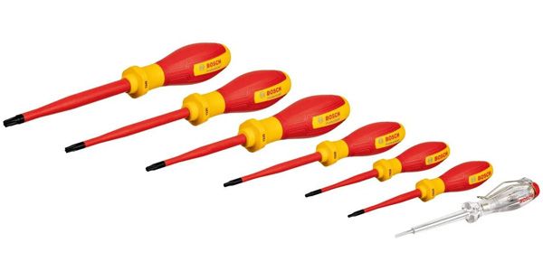 Bộ tua vít cách điện VDE 7 món đầu bông TX Bosch 1600A02NF8