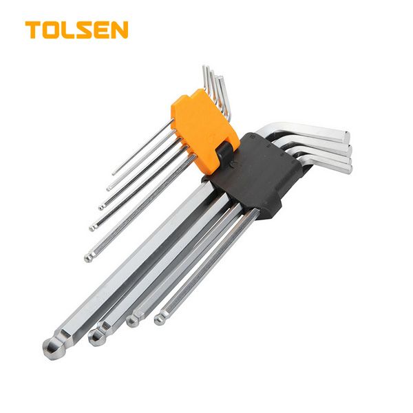 Bộ lục giác đầu bi 9 cây dài Tolsen 20054