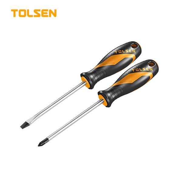Bộ 2 tua vít dẹp và bake dài 100mm Tolsen 20182