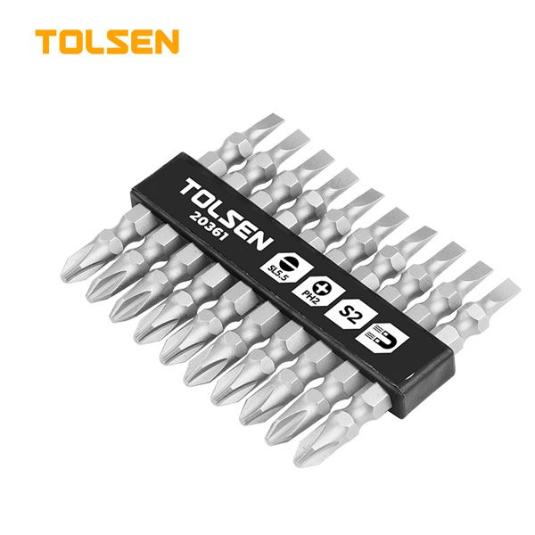 Mũi vít 2 đầu ngắn PH2 và SL5.5 dài 65mm Tolsen 20361