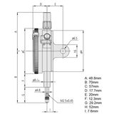  Đồng hồ so cơ khí Mitutoyo 2046A-60 (0-10mm/0.01mm) chống nước 