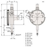  Đồng hồ so cơ khí Mitutoyo 2110A-10 (0-1mm/0.001mm) 