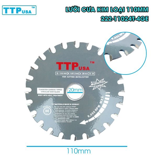  Lưỡi cưa kim loại 110mm TTPusa 222-11024T-4GE 