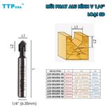  Mũi phay alu chữ V (6.35 x 22.2mm) TTPusa 223-001007-SD 