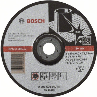  Đá mài Inox Bosch 180x6.0x22.2mm 2608600540 