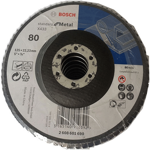  Đĩa nhám xếp Bosch Alox P80 - 125mm(Bosch) 2608601690 