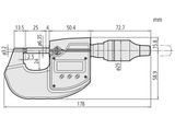  Panme điện tử đo ngoài Mitutoyo 293-821-30 (0-25mm/0.001mm) 