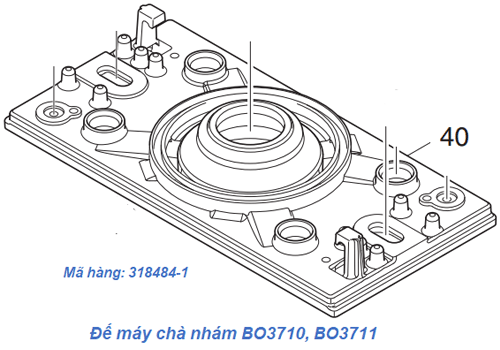  Đế máy chà nhám Makita BO3710, BO3711 (318484-1) 