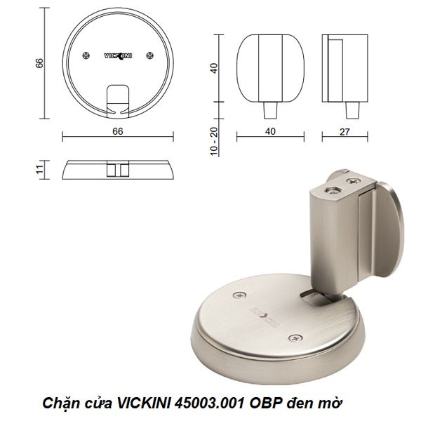 Chặn cửa VICKINI 45003.001 MSN ken xước mờ