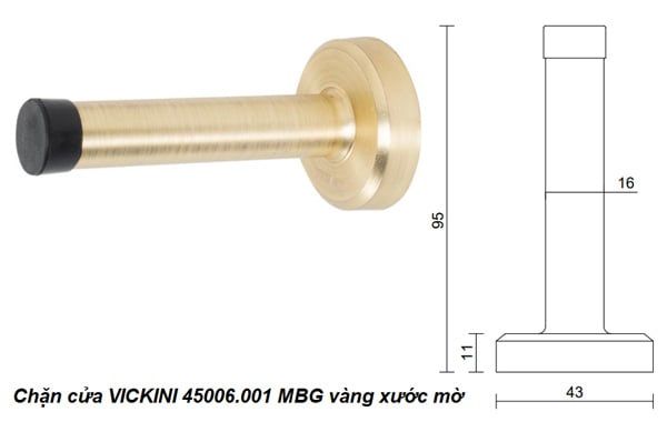 Chặn cửa VICKINI 45006.001 MBG vàng xước mờ