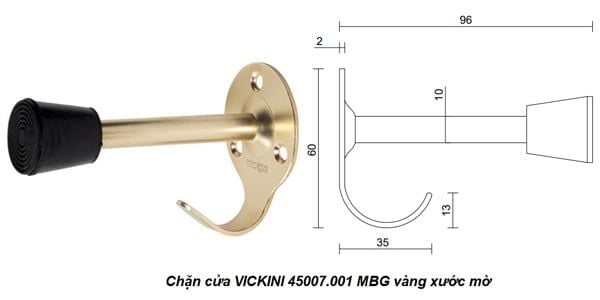 Chặn cửa VICKINI 45007.001 MBG vàng xước mờ