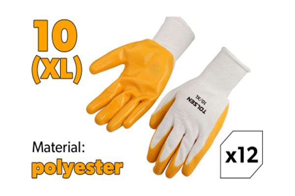 Bộ 12 đôi găng tay vải cao su một mặt Tolsen 45010